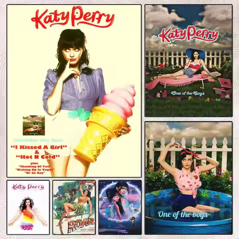 Singer K-Katy Perry Poster Modern Minimalist Wall Art Prints Poster Home Decor Interior Bedroom Livi