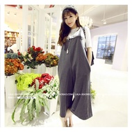 🛒 READY STOCK 🛒21314 Spring loose strap wide leg pants (gray)