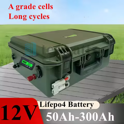 6000+ Cycles 12V 100Ah 1280W LiFePO4 Battery 12V 80Ah 60Ah Lithium Iron Phosphate Battery with BMS f