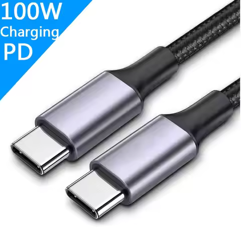 PD 100W 60W USB C to Type C Fast Charging Cable for Xiaomi Samsung MacBook iPad Mobile Phone Cord Ty