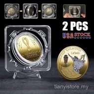 2x 3D Floating Coin Display Frame Stand Holder Case Box for Jewelry Challenge US