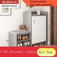 ！Shoe Cabinet With Seat Multifunctional Shoe Rack With Door Entrance Bench Home Shoe Bench Wood Shoe Cabinet Rack Househ