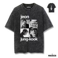 MACDEER Oversize BTS JUNGKOOK WASHED Slimfit T-SHIRT WASH T-SHIRT | BTS 1-2