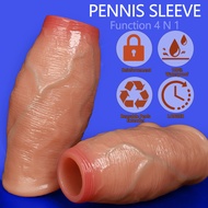 New Large Spike Sleeve Men's Bold Thick Thickened Penis Sleeve Penis Lengthened Crystal Sleeve Silic