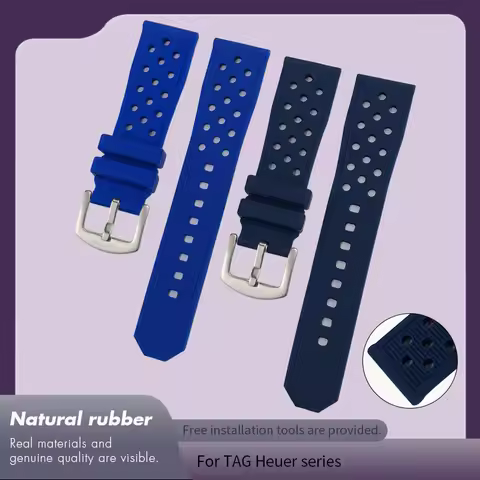 Soft Rubber Watch Strap for Tag Heuer Connected Racing F1 Sports Black Blue Green Waterproof Silicon