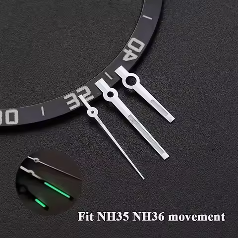 Polished Silver Gold Aiguille NH35 Watch Hands Needles C3 Lumen Pointer Datejust Hands for Seiko NH3