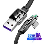 6A USB Type C Cable For Huawei Honor Support 66W Fast Charging USB-C Cable Wires 0.5M/1.2M/1.8M
