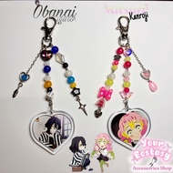 Demon Slayer Iguro Obanai and Mitsuri Kanroji Inspired Keychain | Your-Ecstasy Accessories Shop
