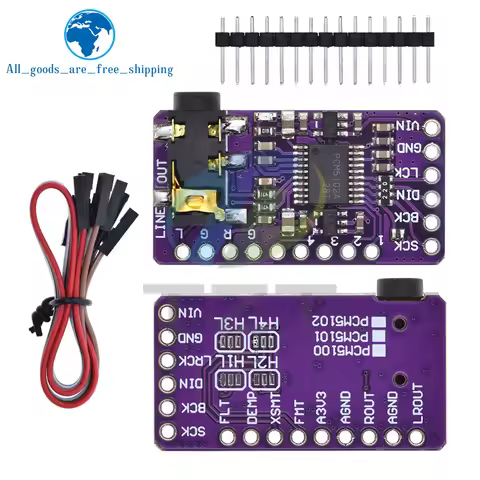 1/3PCS Interface I2S PCM5102A DAC I2S Player Module For Raspberry Pi pHAT Format Board Digital PCM51