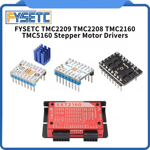 FYSETC TMC2209 TMC2208 TMC2160 TMC5160 Stepper Motor Drivers For Octopus Spider SKR Ender3 V2 Voron 