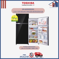 TOSHIBA GR-AG55SDZ(XK) 510L TOP MOUNT FREEZER REFRIGERATOR - BLACK - 3 TICKS