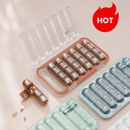 7 Days Portable Pill Box, Rectangular, 21/28 Compartments, Medicine Storage Box, Portable Pill Box, 