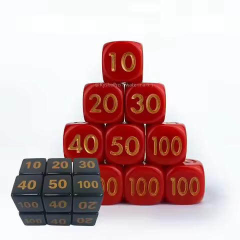 10pcs Calculation Dice Set 6 Sided Dice for Board Games 17mm Dices for Dungeons and Dragons and Poké