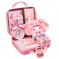 Melody Stationery Gift Set Hand Account Set Gift Box Notebook Primary School Student Kids Gift Bag Toy Girl's Birthday Gift Girl Sanrio Kuromi Learning All Products Gift