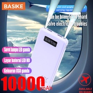 Powerbank 10000mah BASIKE asli Dengan lampu LED ganda - Ungu