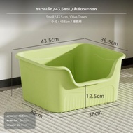 กระบะทรายแมวขนาดใหญ่แบบกึ่งปิดกันหก เหมาะสำหรับแมว Maine Coon และลูกแมว ผลิตจากวัสดุ PP ทำความสะอาดง