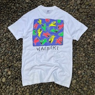 WAIKIKI ART FISH ANVIL BLACK BAR VTG USA 1989 T-SHIRT