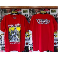 MERAH Punk The Casualties Red T-shirt Punk Band T-shirt/ Punk T-shirt/