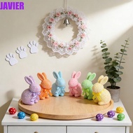 JAVIER Rabbit Easter Figurine, Novelty Simulation Bunny Easter Bunny Ornament, Easter Decoration DIY