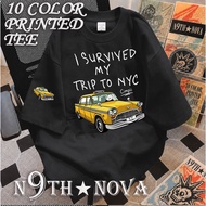 24H SHIP N9THNOVA Trendy Casual T-Shirt NY Taxi I SURVIVED MY TRIP TO NYC Retro Print