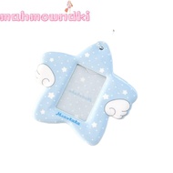 MAHMOUNDKI Photocard Holder, Kpop Idol Card Display Plus Size 3 Inch Card Holder, Star Shape PVC Wit