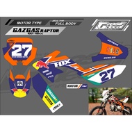 Decal Sticker Mini trail Gazgas Raptor 100cc 110cc Mini Trail CRF 50cc Mini Trail RFZ 70cc Full Body