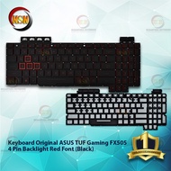 Original Laptop Keyboard Asus TUF Gaming Red Font FX505 4 Pin Backlight