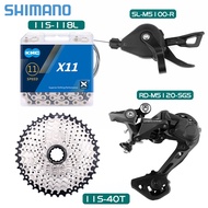 SHIMANO Deore 11Speed M5100 Shifter M5120SGS Rear Derailleur MTB 11S KMC X11 Chain 11v