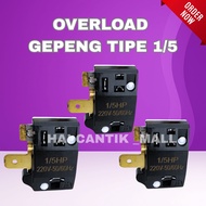 OVERLOAD FLAT REFRIGERATOR COMPRESSOR 1/5 hp / OVERLOAD PROTECTOR 1/5 REFRIGERATOR COMPRESSOR hp