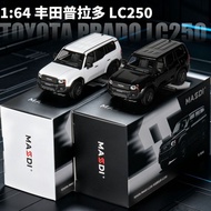 MASDI 1/64 Toyota Land Cruiser Prado LC250 Diecast Car Model Alloy Simulation Collection Toy Gift Fo