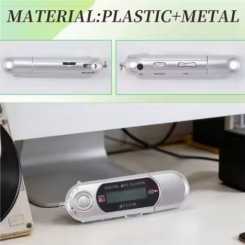 N64R-Mini MP3 Player USB 2.0 Small Flash Drive Multilanguage LCD Music Player With 3.5Mm Audio Jack 