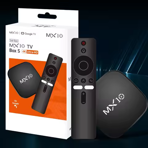Android TV Box Allwinner RK3228A Quad-Core 4K MX10 Build in Wi-Fi 2.4G Set-Top Box 2025 Upgrade Supe