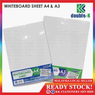 A4 / A3 PVC Whiteboard Sheet / Papan Putih Keping