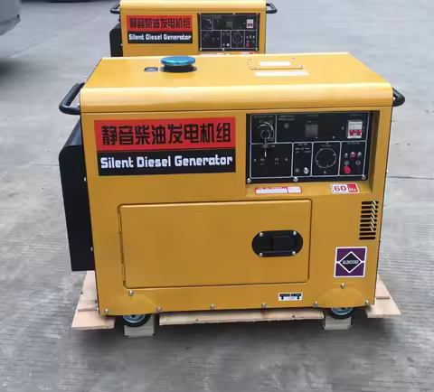 Hot Sale 5-10KW Super Silent Fuel Generator 5.5/7/8/9KW 10KVA 110V/220V/380V 50/60Hz Portable Power 