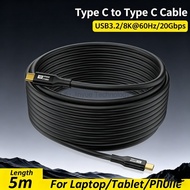 LKY3 USB 3.2  8K@60Hz 5M Type-C to Type-C Cable KYBD  PD 100W Fast Charging Line 20Gbps  Data Cord E