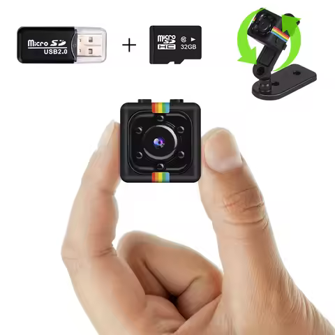 FHD Mini Camera 1080P Portable Small Nanny Cam With 32GB Memory Card DV Recorder Security Camera wit