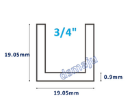 DSMAJU Aluminium Equal Channel Aluminium U Channel Aluminium U Frame U Shape