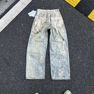Acne studio25SS 1981 Pearl Chain 3D Printed Loose Jeans