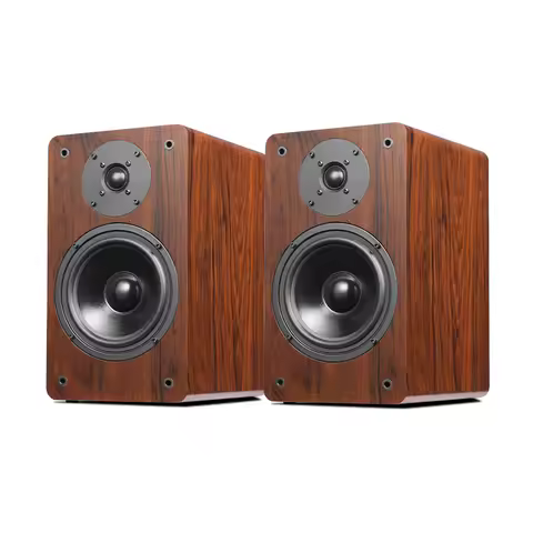 8 inches High-end bookshelf 2.0 speaker, living room two-frequency passive HiFi home stereo wooden s