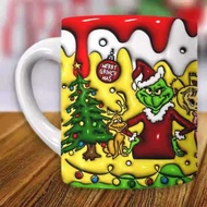 3D Grinch Greench Ceramic Coffee Mug Tea Cup Christmas Gift Christmas