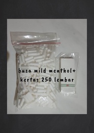 busa mild menthol klik 50 gram + kertas 250 lembar