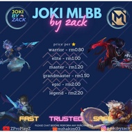 JOKI BOOST RANK AND MAGIC CHESS MOBILE LEGEND (TRUSTED)(FAST)(SAFE)