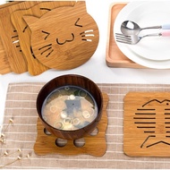CUTE WOODEN Heat Insulation Pad Alas Cawan Alas Pinggan Alas Periuk Pelapik Dapur Tahan Panas Alas K