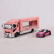 GCD 1: 64 Mitsubishi Raising Transport Truck Bracket Truck Simulation Alloy Car Model with MX-5
