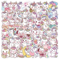 50-Piece Cute Unicorn Graffiti Waterproof PVC Stickers – Product Number: L50-787