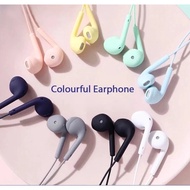 Macaron 3.5mm Wired Earbuds Colorful Noice Reduction Earphone Cartoon HIFI Sound Quality Headset