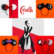 Fine Disney Mickey Mouse Headband Cruella de Vil Ears Headbands for Girls Kids Women Sequins Bows Ha