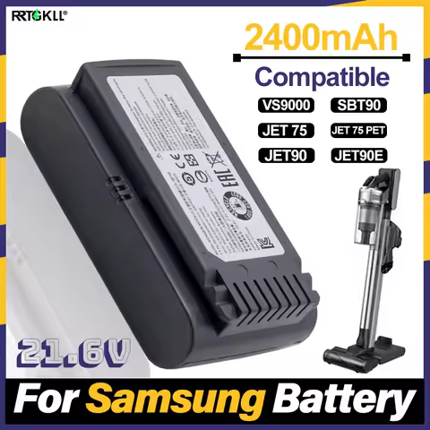 Original Battery 21.6V 2400mAh Suitable for Samsung Vacuum Cleaner Jet90/Jet 75 Pet/Jet 75 Cordless 