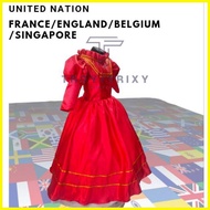 ✎ ✧ ☍ UNITED KINGDOM INGLAND FRANCE united.nations costume girl UN.costume Girl