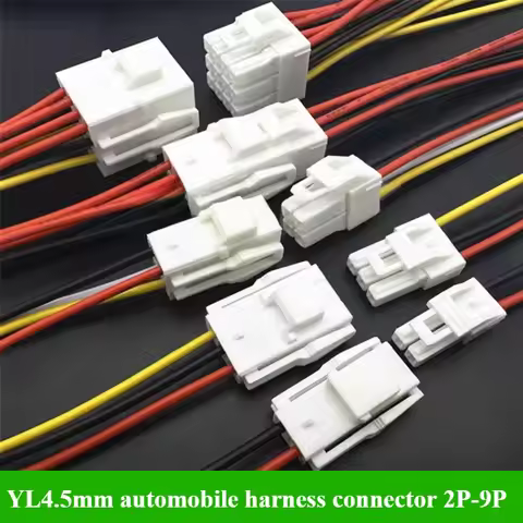YL4.5mm spacing automobile harness connector 2/3/4/6/8/9/12 pin car male female plug-in cable plug s